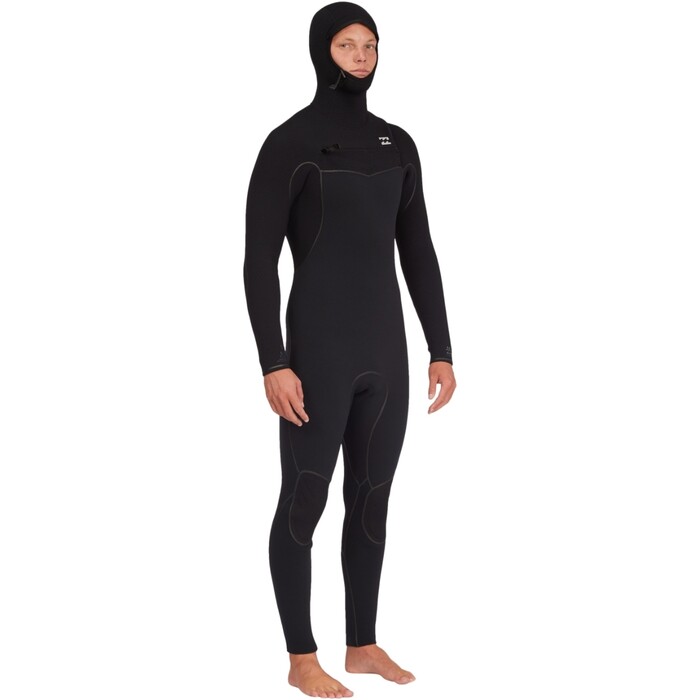 2024 Billabong Mens Furnace 6/5mm Hooded Chest Zip Wetsuit ABYW200115 - Black